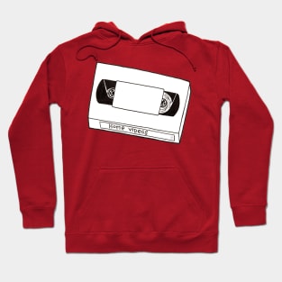 Home Videos, Black and White - Retro Video Cassette Outline Drawing Hoodie